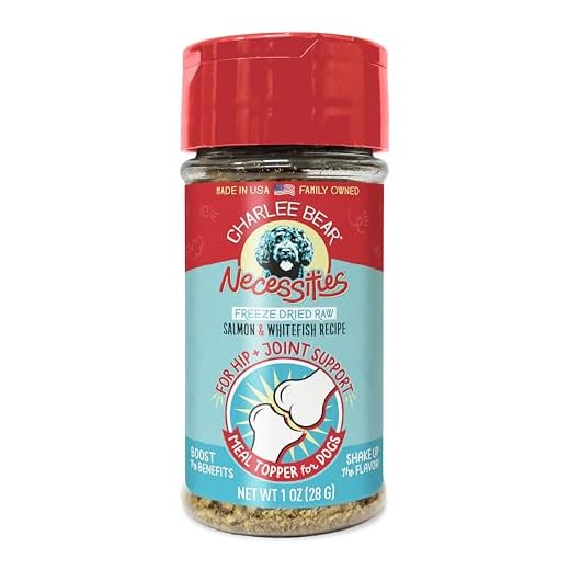 Charlee Bear Necessities Freeze Dried Dog Food Topper, Hip and Joint Support, Grain Free, High Protein, Limited Ingredient Meal Toppers for Dogs, Salmon and Whitefish Recipe, 1 Ounce