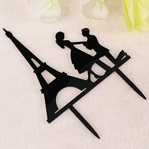 Yeahibaby Mr Mrs Cake Decoration Eiffel Tower Cupcake Toppers Bride And Groom Cupcake Decoration For Wedding Valentine's Day #TOP6