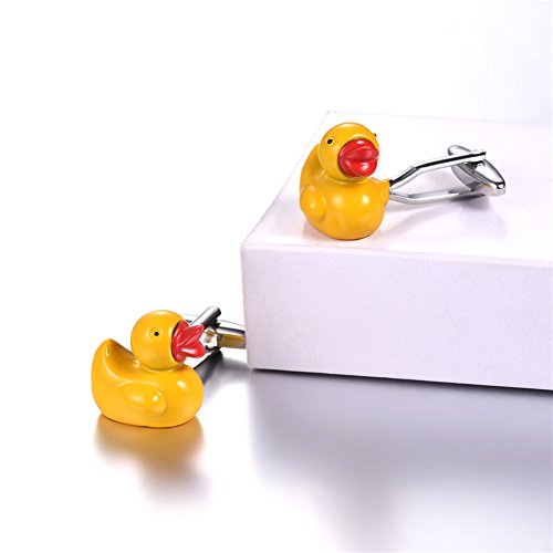 Abotoaduras divertidas personalizadas U7 para festas de platina/ouro 18 K de metal banhado a ouro Ka