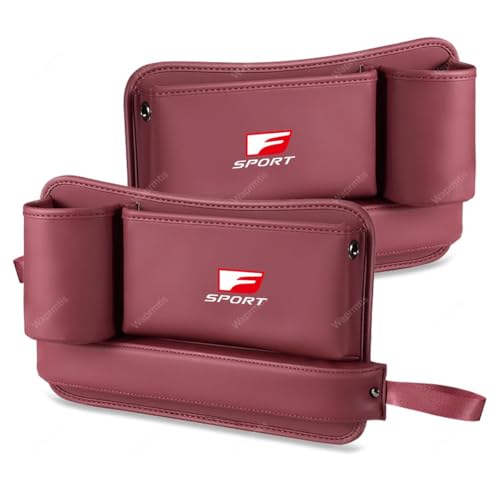 レクサス Fsport 車用ドリンクホルダー車用サイド収納ボックスシートポケット RX LX CT EX HS NX ES LX LC GS IS LS 車用サイド収納ボックスシートポケット カーシート隙間収納ボックス 車内 収納ケース 小物収納((運転席