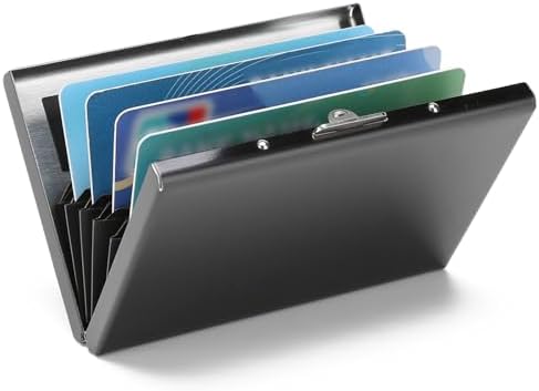 Stainless Steel Credit Card Wallet RFID Blocking Metal Case Pocket Business Card Holder for Women and Men