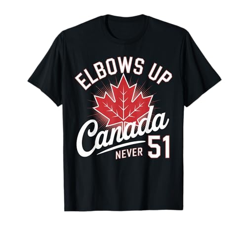 Photo de Elbows Up Canada Never 51 Drapeau du Canada T-Shirt