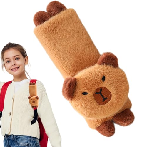 かわいいカーシートベルトクッション - 子供用の動物ヘッドレスト枕とストラップパッド、シートベルト用の豪華なオートショルダーカバー|ソフトセーフティハーネス枕、ベッドルームソファの装飾、車両旅行の快適なアクセサリー