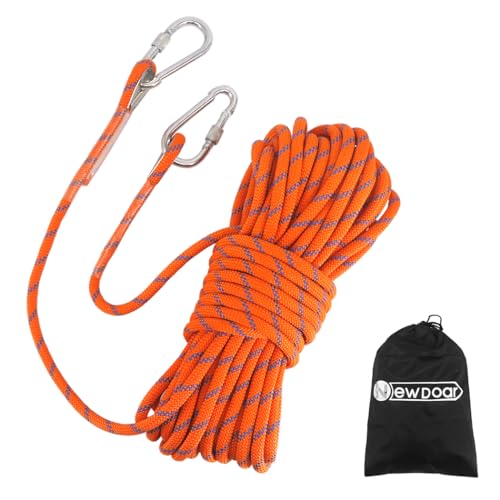 NewDoar 18KN Static Climbing Rope 10mm(3/8in) Accessory Cord Equipment 33FT(10M)