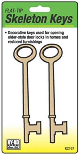 Set of 2 x 2 Pack HY-KO PROD Office Storage Accessory Flt Skeleton Keys (KC167)