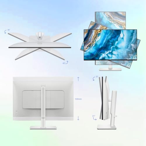 Image of Dell S27 inch QHD Monitor, 100Hz, IPS Panel, 4ms, 99% sRGB, 1500:1 Contrast Ratio, VESA, Low Blue Light, 2 x HDMI, 1x DisplayPort, 2x5W Speaker, Ultra-Thin bezels, Height /Tilt /Swivel /Pivot, White