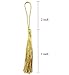Makhry 100 pcs Imported Rectangle Kraft Paper Bookmarks Gift Tags Wedding Favor Bonnie Favor Thank You Gift Tags with 100 pcs Handmade Tassels (White&Light Gold)