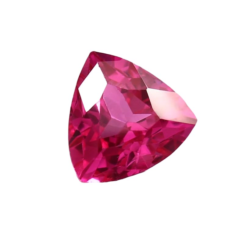 Saphir rose naturel de 8x8mm en taille trillion pour la création de bijoux uniques