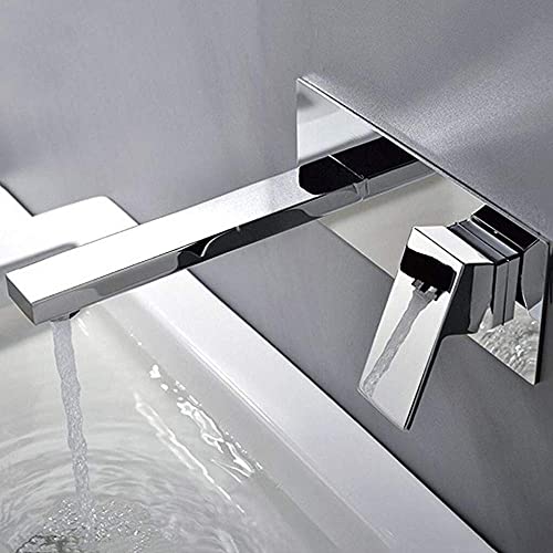 Robinet mural cascade noir mat au design épuré de haute qualité
