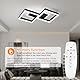 Deckenleuchte mit Fernbedienung,Dimmbare LED Deckenlampe mit Einstellbarer Farbtemperatur (3000K-6000K),32W Moderne Design Deckenbeleuchtung für Wohnzimmer,Schlafzimmer,Küche,Kinderzimmer, Schwarz