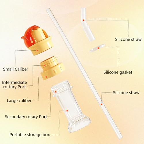 Water Bottle Spout Conversion Cap with Straw, Reusable Children Beverage Water Bottle Straw Lid, Water Bottle Spout Adapter for Plastic Bottles, Universal Soda Can Lids Spouts (2Pcs, MIxed)