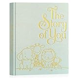 Lanpn Mein Erstes 5 Jahr Babybuch - The Story of You Baby Tagebuch für Mädchen Junge, Leinen Hardcover Babyalbum für Neue Eltern, 154 Seiten Baby Erinnerungsbuch Album Geschenk, Salbeigrün, Englisch