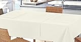 CosìCasa - Tischdecke Mitteldecke 85 x 85 einfarbig aus 100 % Baumwolle | Luxuriöses quadratisches Küchen-Mittelstück bunt | elegantes Design mit Ajour-Borte [85 x 85, Creme]