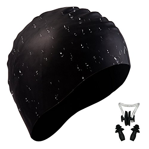 i-Summer Lightweight, Non-Toxic, Flexible and Resilient Silicone Swimming Cap Suitable for All Ages and All Hair Lengths