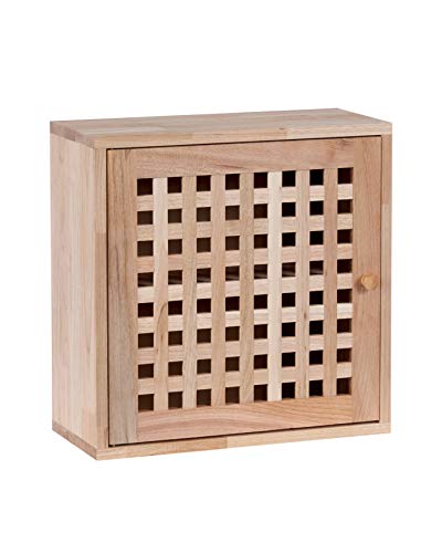 Medizinschrank Badschrank Badregal aus massivem Walnussholz Gitterdesign Arznei Schrank