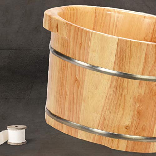 Spa de pies de madera con tapa y masajeador miniatura 3