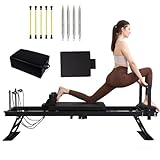 Comodidad ergonómica: fabricada con espuma de alta densidad y piel sintética transpirable, esta máquina de pilates proporciona un apoyo suave pero estable. Las correas acolchadas suaves y antideslizantes mantienen tus manos y pies cómodos. Cada movimiento es potente.