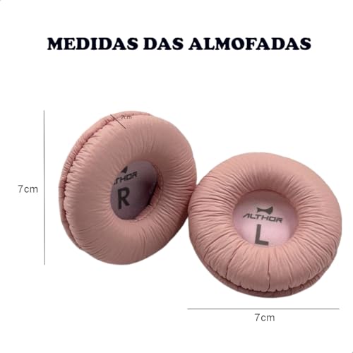 Par de Almofada Espuma Fone de Ouvido Compatível com JBL Tune600 T500 T500bt T450 T450bt (Preto)