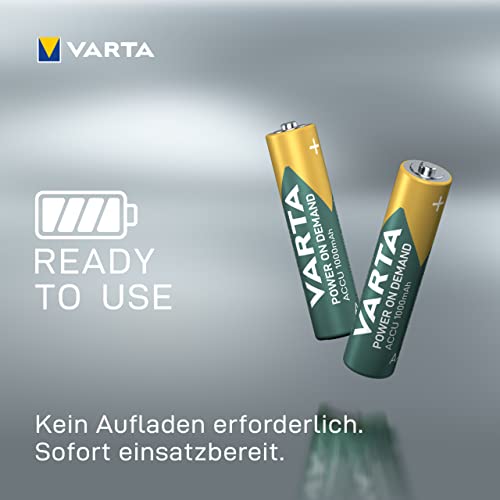 VARTA Batterien AAA, wiederaufladbar, 16 Stück, Akku, Power on Demand, 1000 mAh Ni-MH, vorgeladen, sofort einsatzbereit [Exklusiv bei Amazon] 5