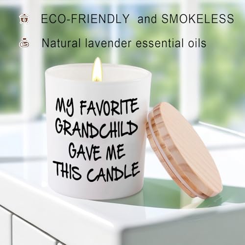 BFJLIFE Gifts for Grandma Grandpa Grandparents Lavender Scented Soy Candle - Image 2