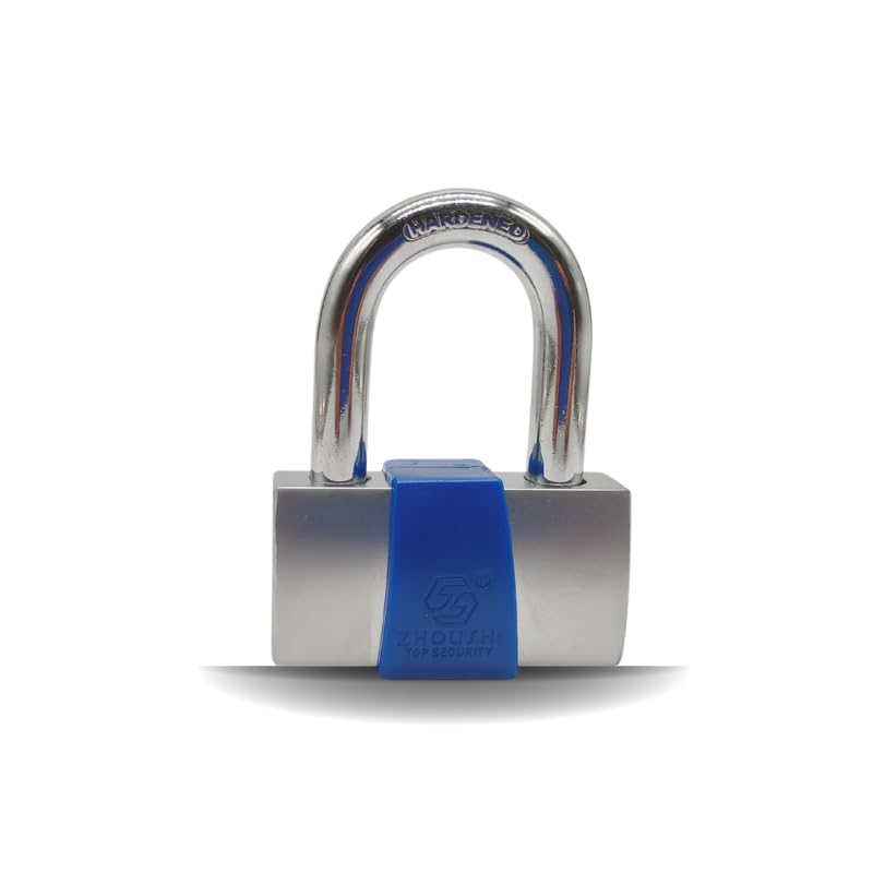 Image of Heavy-Duty Nickel Plated Padlock 60 MM Lock and 3 Keys Hardened Elecrtronic Key Padlock Shackle Security Lock for Garage, Door, Containers, Shutter, Locker, Gates (Multicolor)
