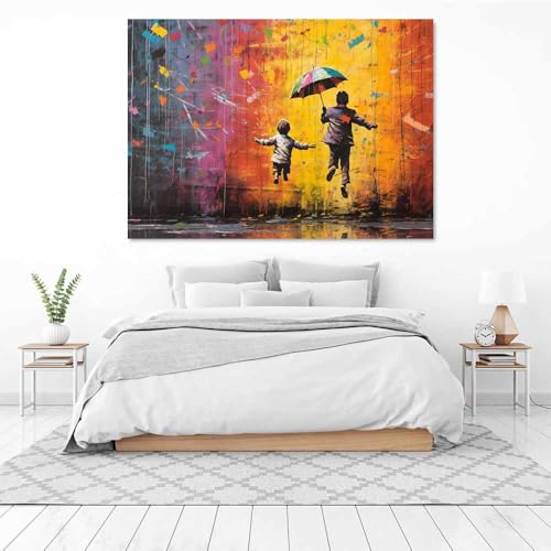 Impression sur toile décoration d'intérieur vintage orange 70x100 - 3