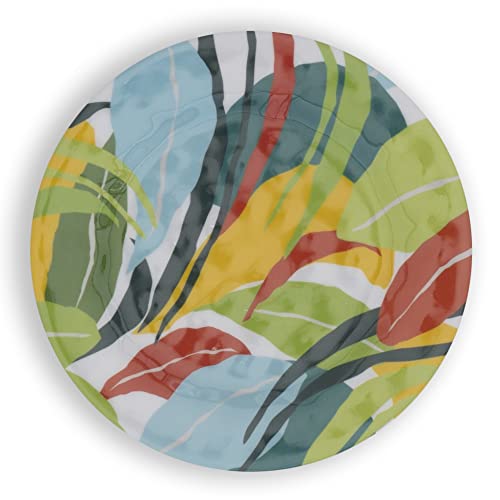 Safdie & Co. Bold Foliage 12 Piece Dinnerware Set, Service For 4, Fiesta Dinnerware, Plates And Bowls Sets, Home Trends And Home Food Network Essentials, Melamine Dinner Plates, 16" L X 12" W X 15" H #TOP2
