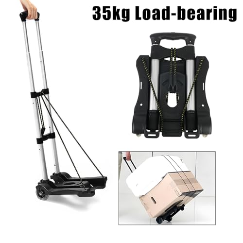 Carrito de equipaje resistente de 2 ruedas con capacidad de 35 kg 4