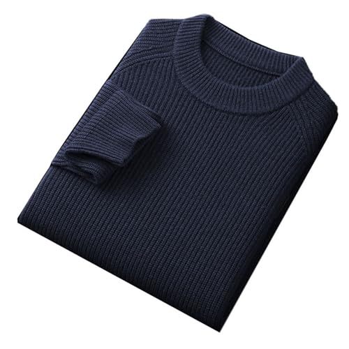Men's Round Neck Pullover Thickened Base Layer for Autumn and Winter