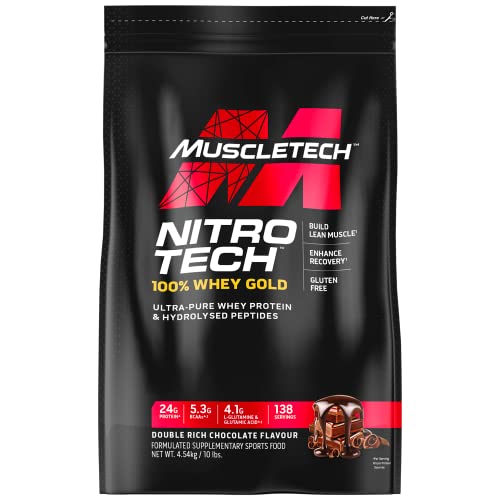 MuscleTech Nitro Tech 100% Whey Gold Double Rich Chocolate 4.54kg A...