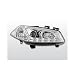 Faros delanteros para Renault Megane II 11.02-12.05 DAYLIGHT CROMO