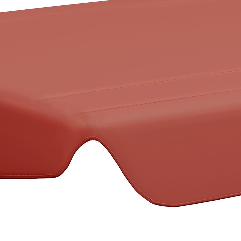 Toit de rechange pour balancelle en terre cuite - Revêtement PVC imperméable - 150/130 x 105/70 cm - Protection solaire d'extérieur - Housse de rechange pour jardin - Protection contre la