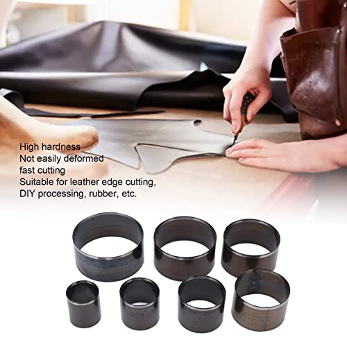 Atyhao 7Pcs Leather Punch Set, Hole Hollow Punch Cutter Leather Punching Tool Round Shape Cutting Mold Punching Die Set For Diy Leather Craft #TOP3
