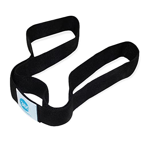 365 Active Stretching Strap with Loops for Flexibility - for Yoga, Dance, Exercise, Ballet or Physical Therapy - Best for Travel, Small, Lightweight
