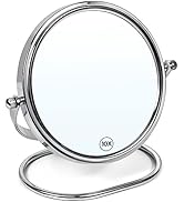 HOMEMIRO Portable Folding Travel Mirror 6-Inch Tabletop Magnifying Makeup Mirror 1X/10X Magnifica...