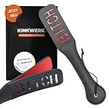 KINKWERK Spanking Paddel (PU) mit Provokativem Schriftzug | ’SLAVE’, ’SLUT’, ’BITCH’ | Stabile Handhabung | Vielseitig Einsetzbares BDSM-Spielzeug (BITCH)