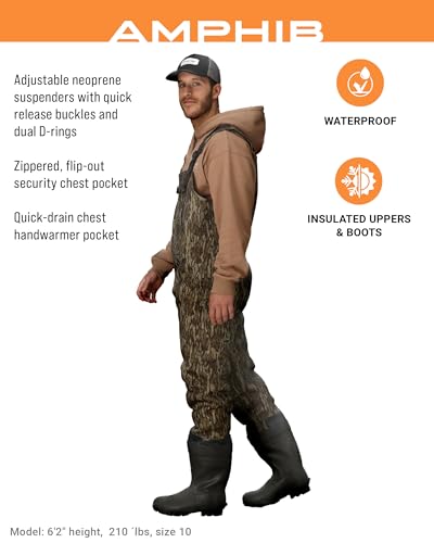 Image of FROGG TOGGS Amphib Neoprene Bootfoot Waterproof Fishing Camo Chest Wader