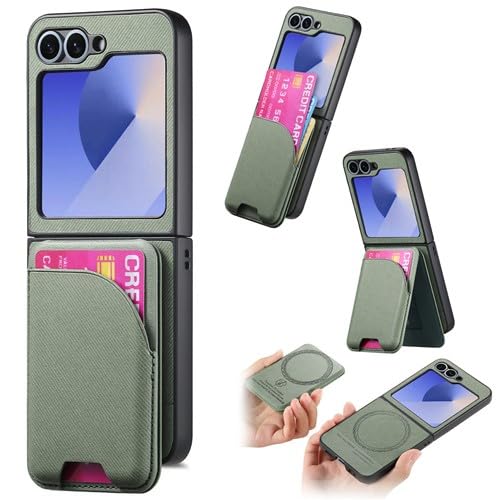 Protégez votre Samsung Galaxy Z Flip 6 vert et rangez vos cartes facilement