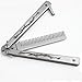 Funtuan Dragon Totem Stainless Steel Practice Butterfly Knife Trainer and Comb Knife Trainer (White)