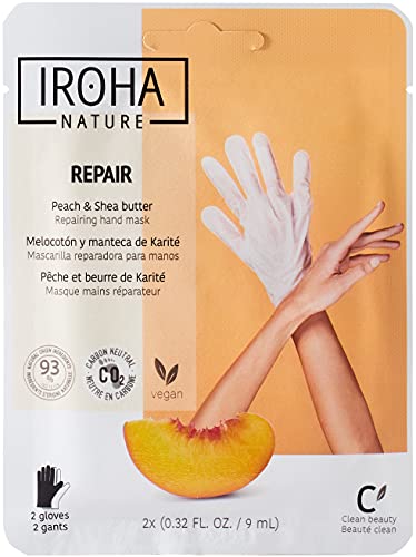 Iroha Nature - Hand & Nail Glove Repair and maintenance with Peach | Mask for Hands