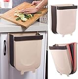 Amplia aplicación: no solo un contenedor de basura de cocina, sino también un útil contenedor de basura en camping, coche, oficina, sala de estar, baño y aseo, etc. Se puede colocar en cualquier lugar que necesite.