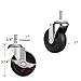 HZHMPM 3 Inch Heavy Duty Caster Wheels (3/8-16 Thread Stem) - Set of 4 Replacement Casters for Wire Shelving - Industrial Strength