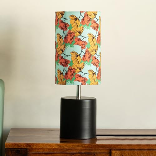 Image of ExclusiveLane 'Autumn Glow' Iron Table Lamp for Bedroom Living Room Home Decoration & Bedside Lamp Bed Lamps for Side Table Side Lamp for Bed Room in Metal (44.5 Cm, Without Bulb, Handcrafted)