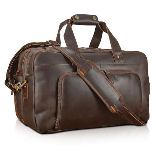 Polare Full Grain Leather Travel Duffel Bag
