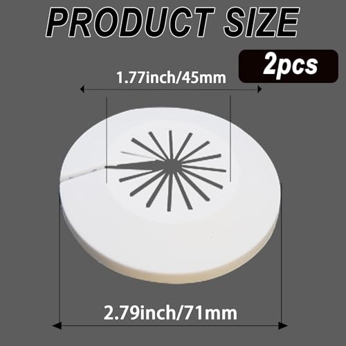 CAcoverVA Flange Pipe Cover Decoration, 0.59 to 1.77 in (15-45mm) PP Plastic Escutcheon Collar Water Pipe Drain Line Cover, Plumbing Cover Plates for Wall Tube Decor, White, 2 Pieces