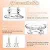 Portacandele a bastoncino, portacandele in vetro, portacandele in vetro, per decorazione da tavolo, portacandele in vetro per battesimi, piccole per matrimoni, feste e decorazioni natalizie #3