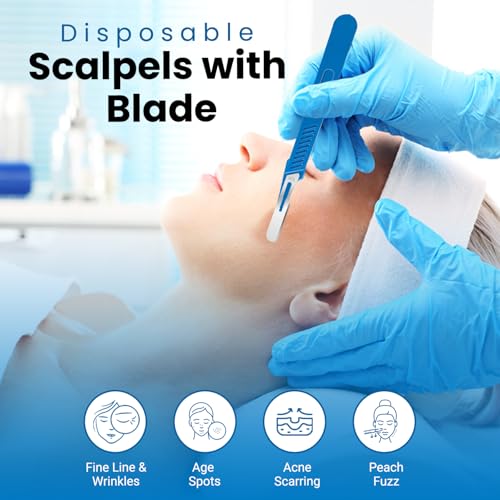 Pakcan Sterile Disposable Scalpels with Blade - Surgical, Lab, and Craft Use [Individually Packed, Box of 10] (#10R) - Thumbnail 2