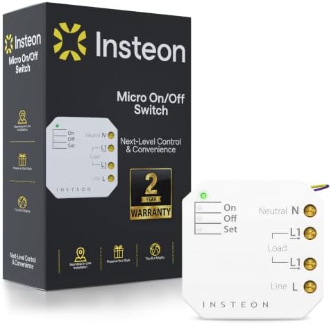 Insteon Micro On/Off Smart Switch Adapter, Hidden Install Inside ...
