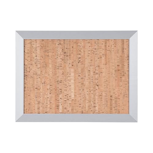 Bi-Office, Memoboard Kamashi, Dekorativer Kork, Silberner MDF-Rahmen, 90x60cm