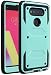 Rugged Tough [Dual Layer] Armor Overlay Case [Shockproof] Protective Hybrid Case for LG V20 (Bumper Mint)